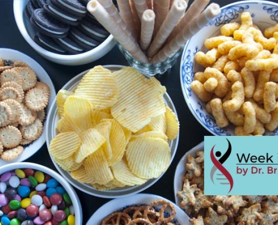 bowl of junk foods