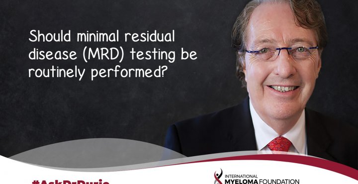 Should minimal residual disease (MRD) testing be routinely performed?