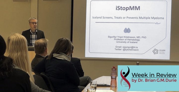Dr. Sigurdur Kristinsson presenting infront of a group