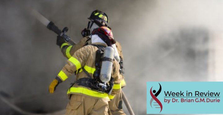 Firefighters extinguish fire in cloud of gas
