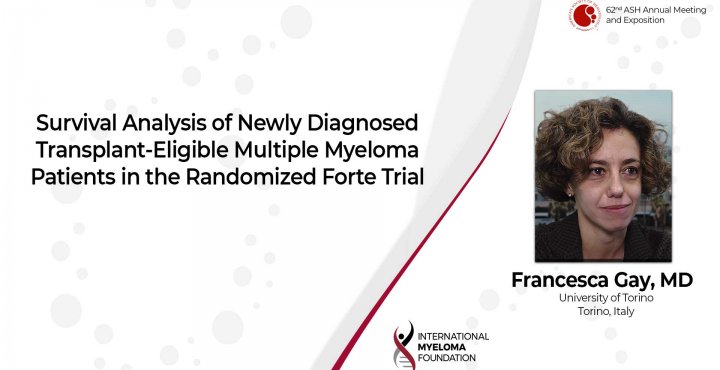 Survival Analysis of the FORTE trial Dr. Francesca Gay ASH 2020