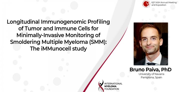 Results from The iMMunocell study Dr Bruno Paiva ASH 2020