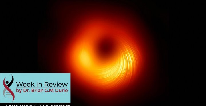 massive object at the center of M87 galaxy in polarized light