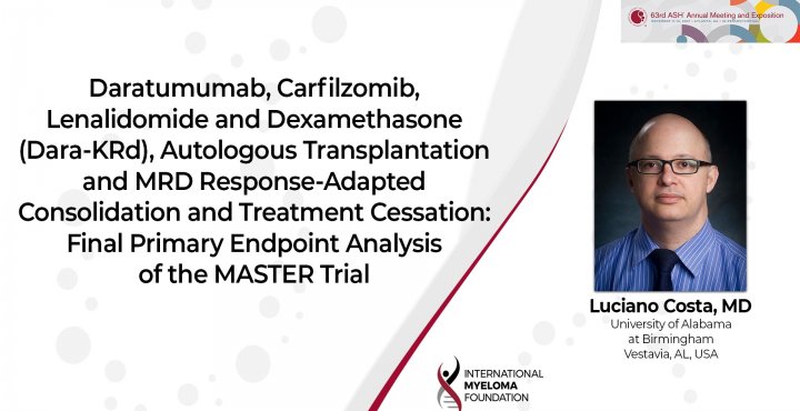 ASH21 Luciano Costa Final Results from MASTER trial