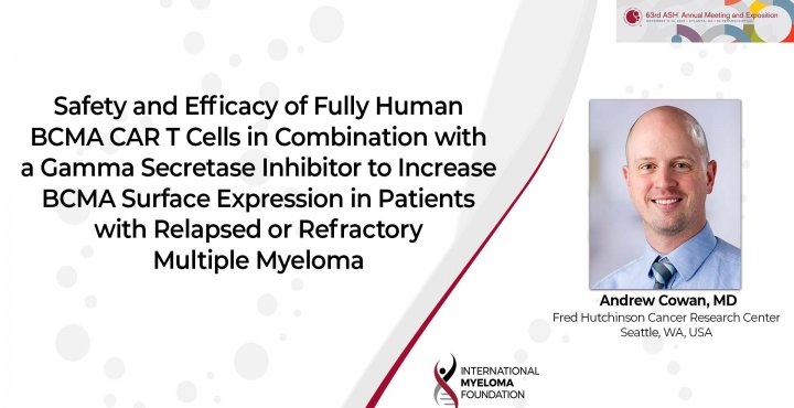 Cowan ASH 2021 CMA CAR T Cells in Combination with a Gamma Secretase Inhibitor