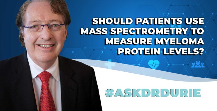 Should patients use mass spectrometry to measure myeloma protein levels?