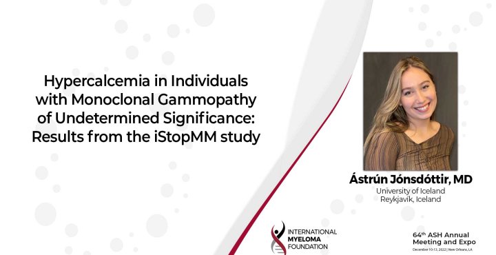 Dr. Jonsdottir abstract on Hypercalcemia in Individuals with MGUS