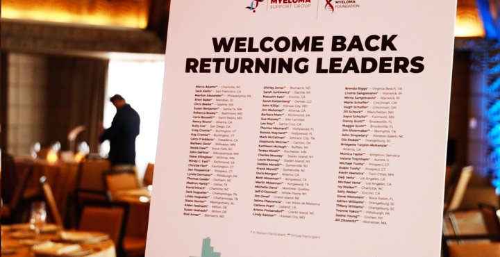 The International Myeloma Foundation hosts over 100 myeloma support group leaders.
