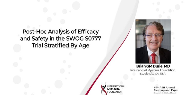 Dr. Brian Durie ASH Abstract on SWOG777
