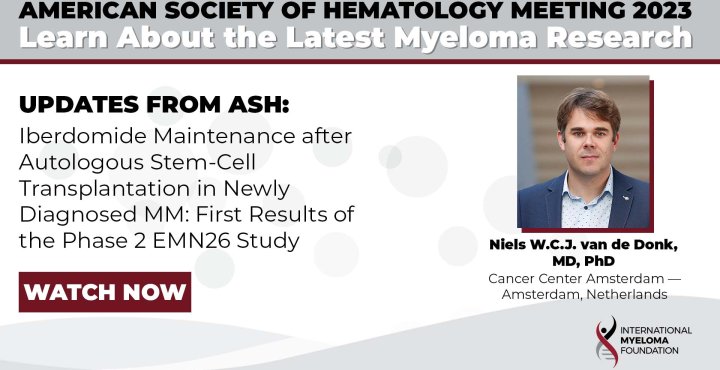 Iberdomide Maintenance after Autologous Stem-Cell Transplantation in Newly Diagnosed MM: First Results of the Phase 2 EMN26 Study
