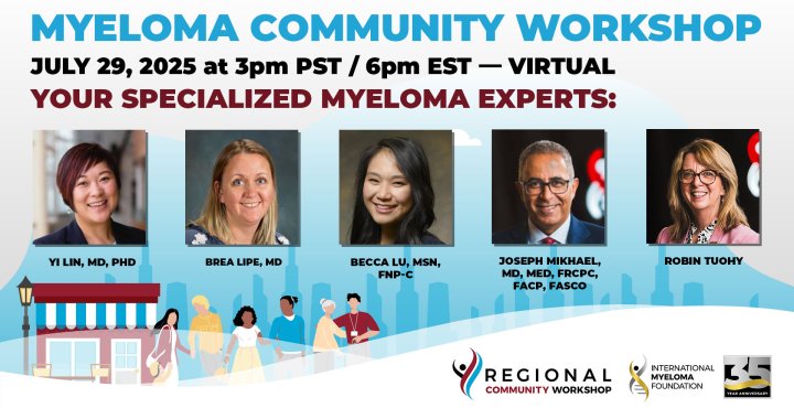 IMF Virtual Myeloma Community Workshop (MCW): What’s Next? – Managing Myeloma at Relapse Speakers
