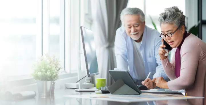 couple talking on phone