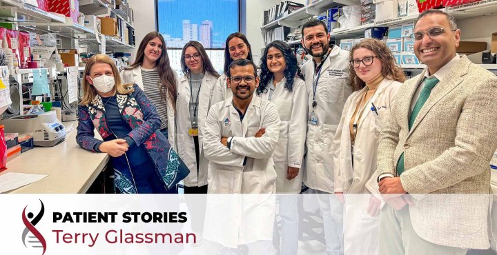 Terry Glassman in lab with Mt Siniai Health System researchers