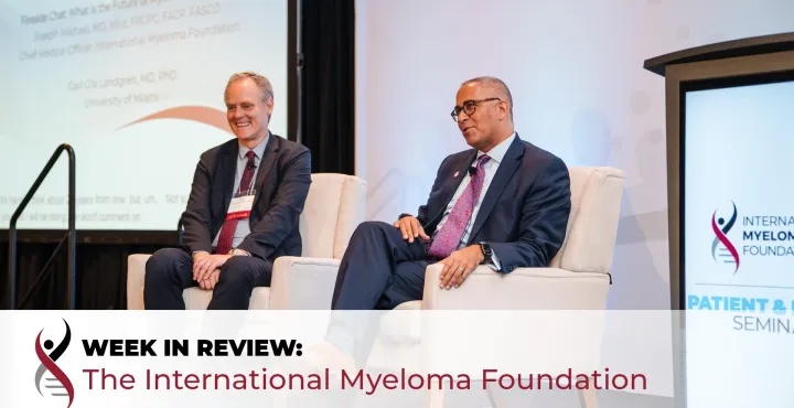 Drs. Ola Landgren and Joseph Mikhael on stage