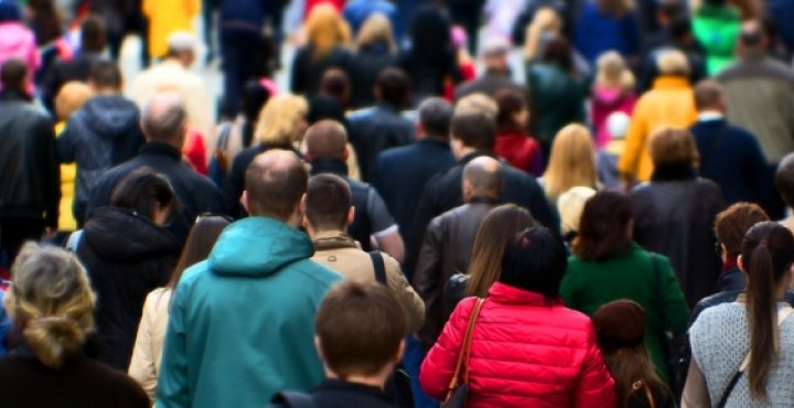 A large crowd of people