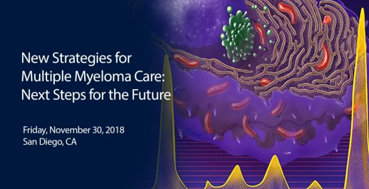ASH 2018 Satellite Symposium text overlaid on a depiction of a cell