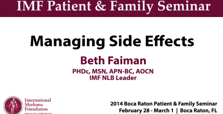 BOCA PNF 2014: Managing Side Effects