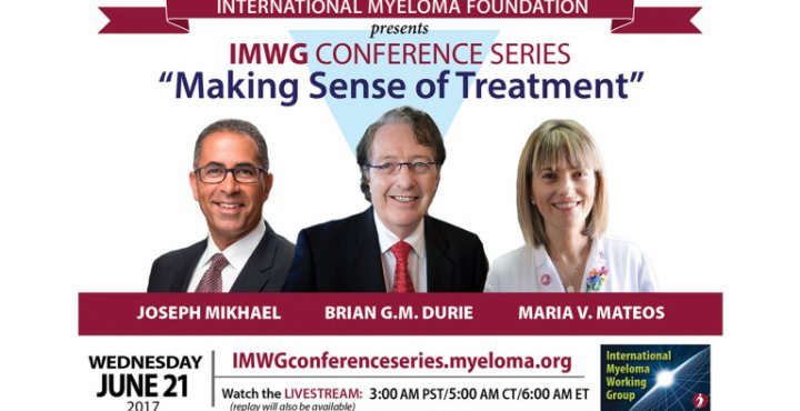 Drs. Brian G.M. Durie, Joseph Mikhael, and Maria V. Mateos at the 8th IMWG