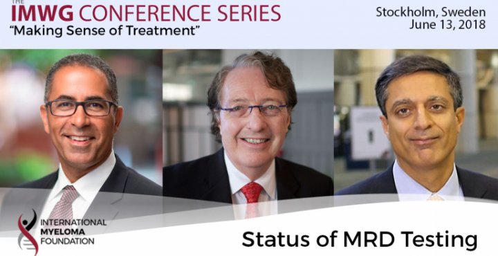 Dr. Brian Durie moderates discussion about the status of minimal residual (MRD) testing with Dr. Joseph Mikhael and Dr. Sagar Lonial