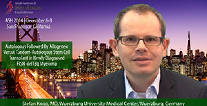 Stefan Knop, MD at ASH convention 2014
