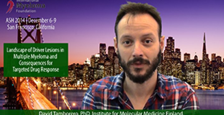 Landscape of Driver Lesions in Multiple Myeloma and Consequences for Targeted Drug Response  David Tamborero, PhD