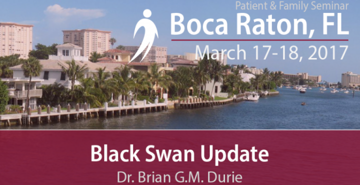 Black Swan Research Initiative Update text overlaid on image of Boca Raton beach 
