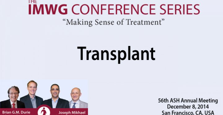 IMWG Conference Series Debate:  56th ASH Annual Meeting