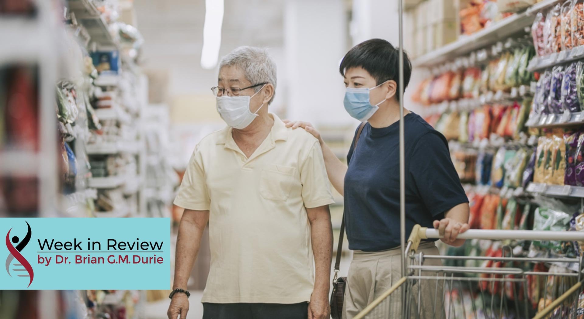 elderly asian family shopping