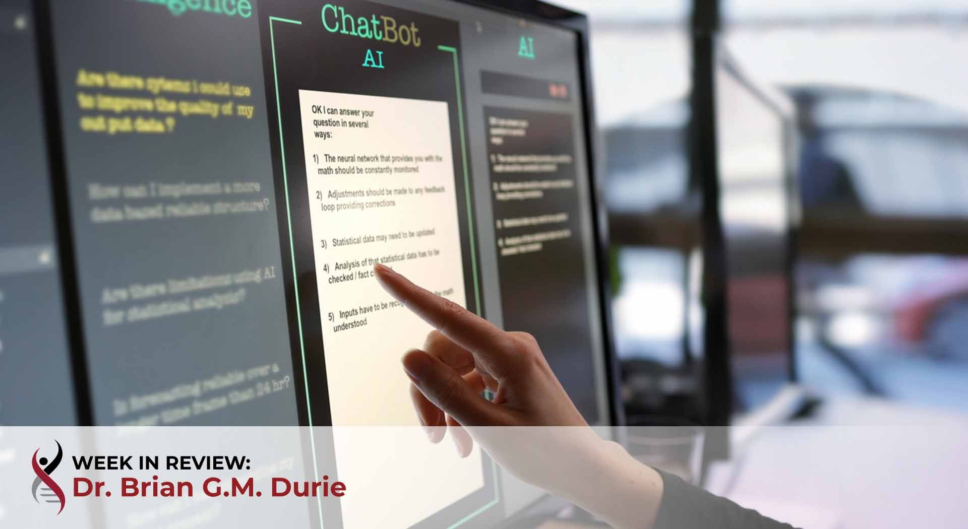 girl using AI chatbot on screen