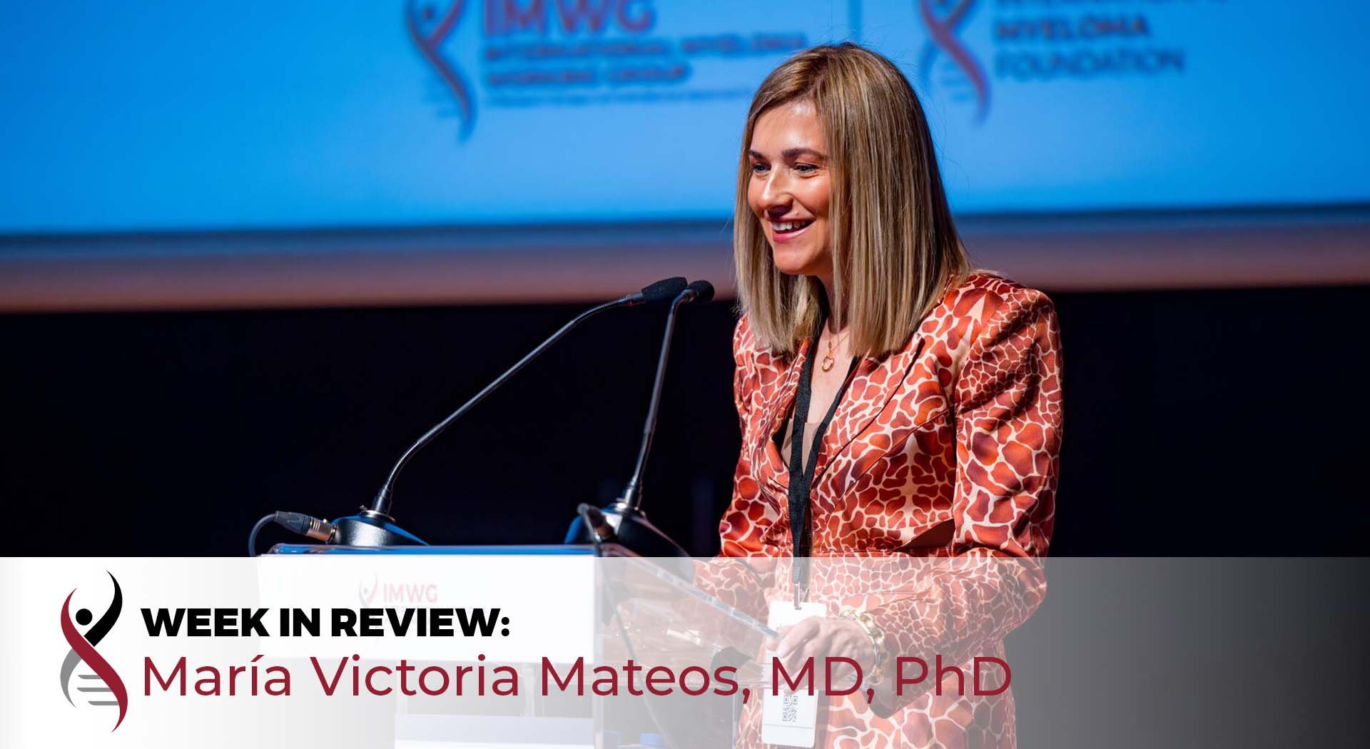 Dr. Maria V. Mateos at podium