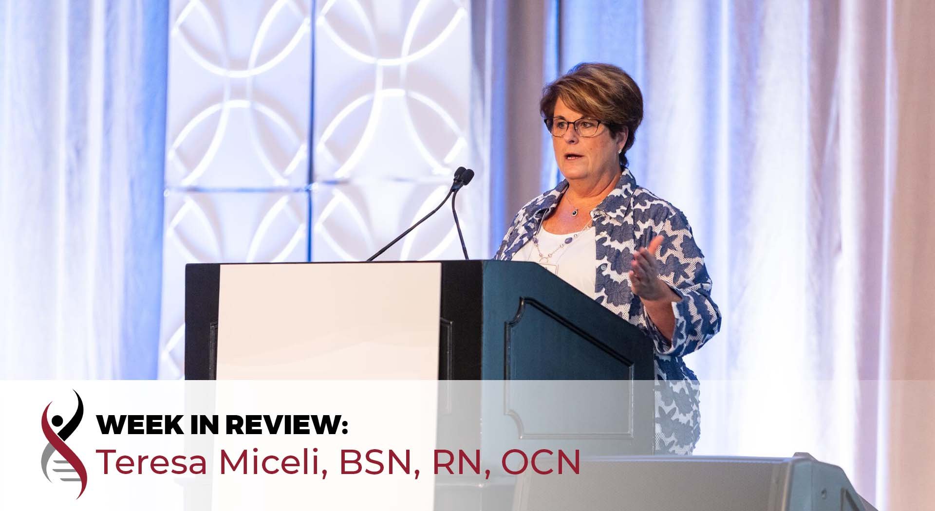 Teresa Micelli, RN, at podium