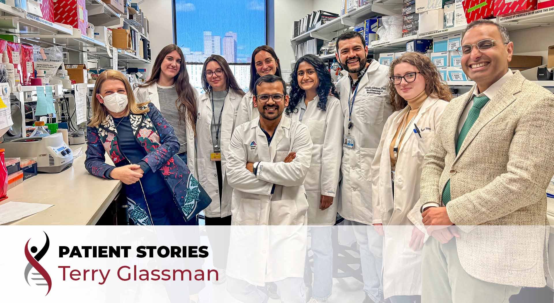 Terry Glassman in lab with Mt Siniai Health System researchers
