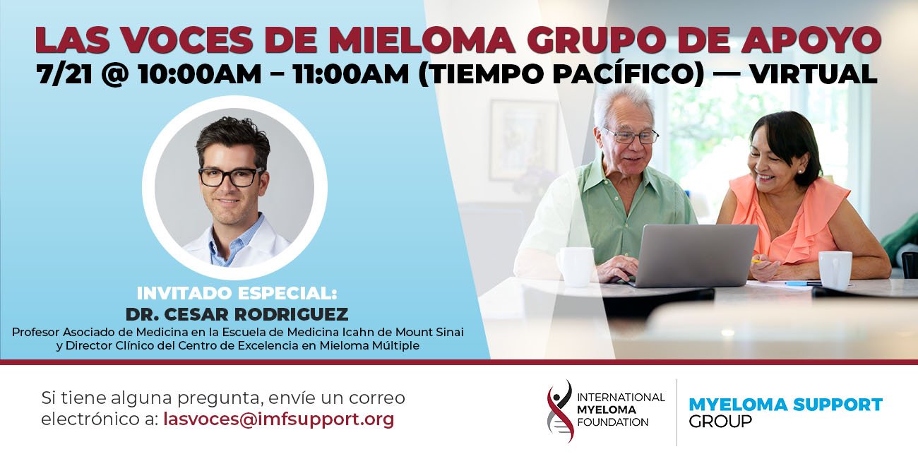 Las Voces de Mieloma July 21, 2026 with Dr. Cesar Rodriguez
