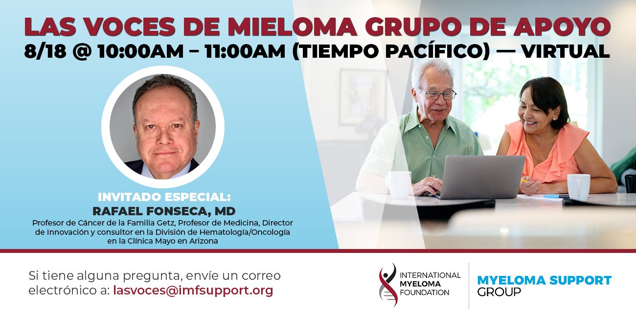 Las Voces de Mieloma Virtual Support Group August 18, 2026