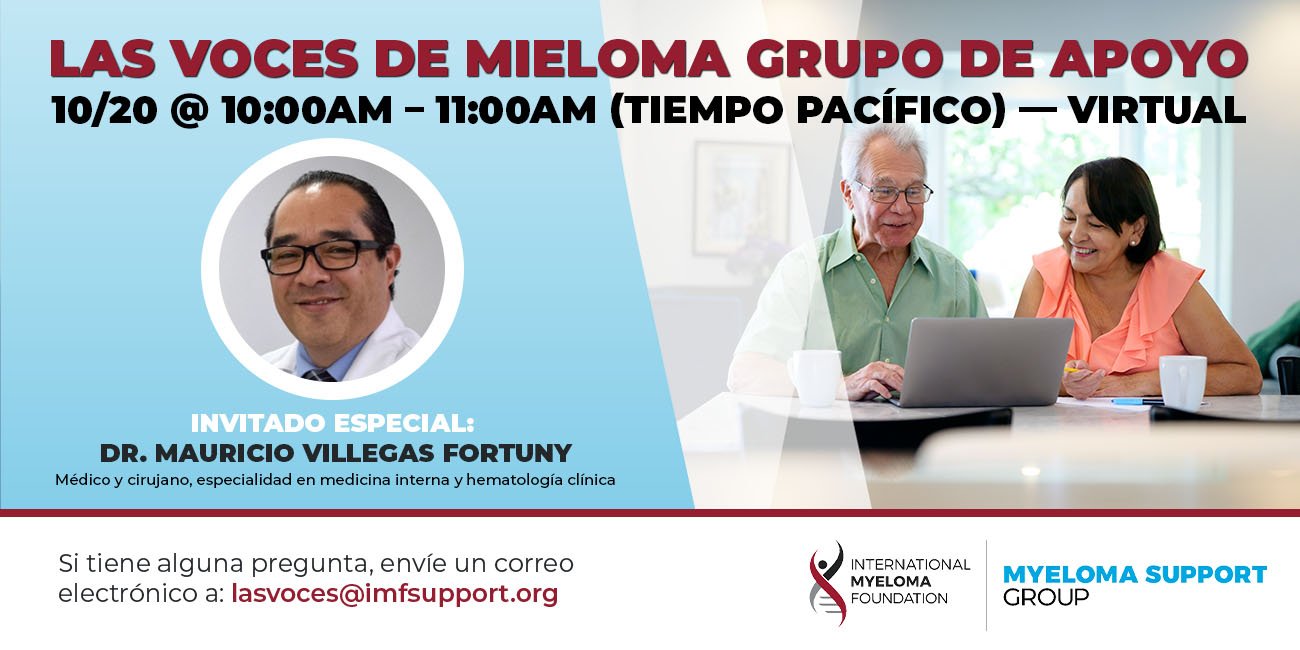 Las Voces de Mieloma Support Group meeting with Dr. Mauricio Villegas Fortuny on Oct. 20