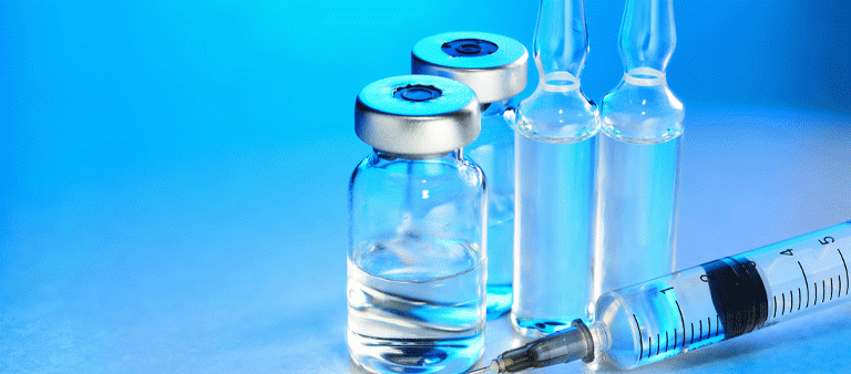 medical vials and syringes