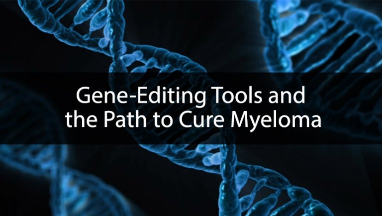gene-editing text overlaid on depiction of dna strands