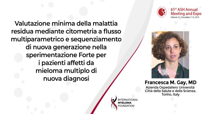 Dr. Francesca Gay ASH 2019