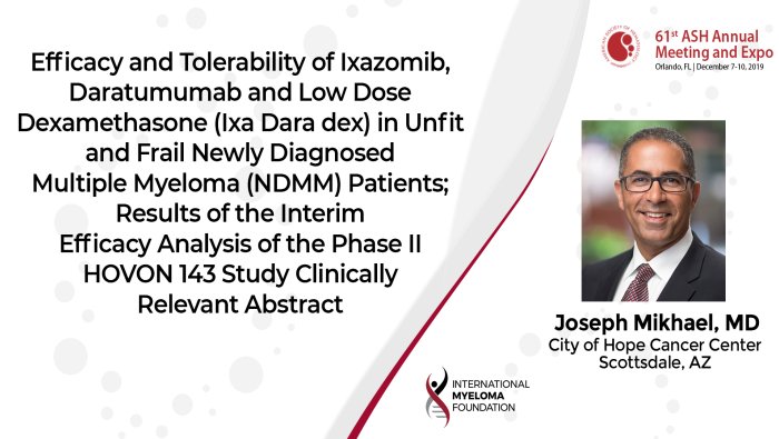 Title card for Dr. Mikhael interview at ASH 2019