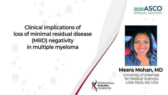 ASCO 2020 clinical implications of MRD negativity