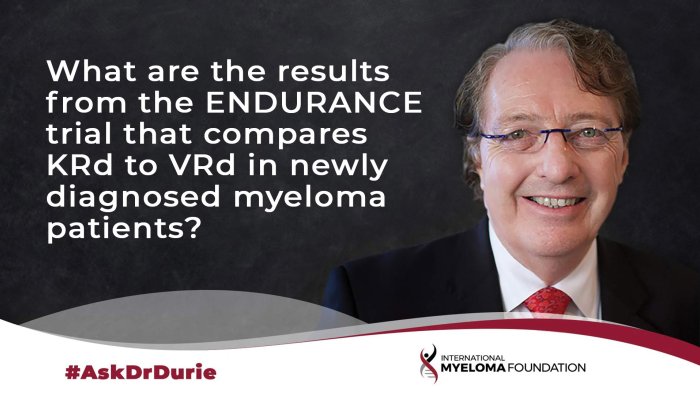 Blog - ENDURANCE trial that compares KRd to VRd in NDMM