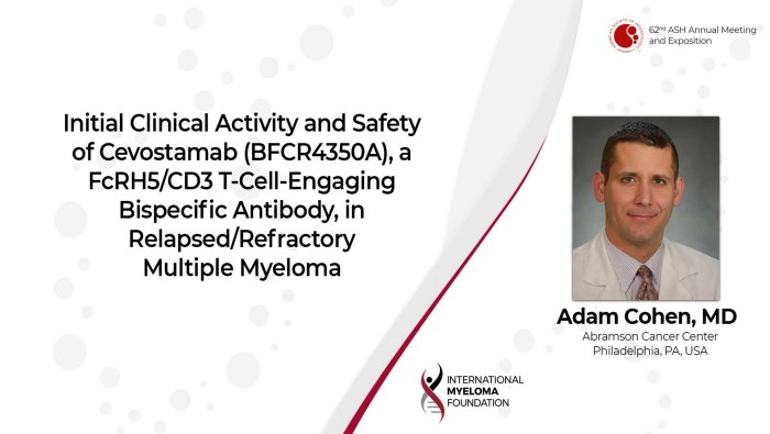 Cevostamab Dr. Adam Cohen ASH 2020