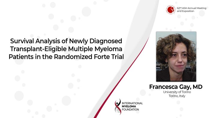 Survival Analysis of the FORTE trial Dr. Francesca Gay ASH 2020