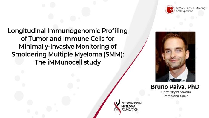 Results from The iMMunocell study Dr Bruno Paiva ASH 2020