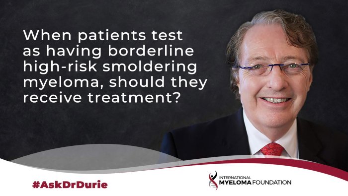 Ask doctor durie should high risk get treatment?