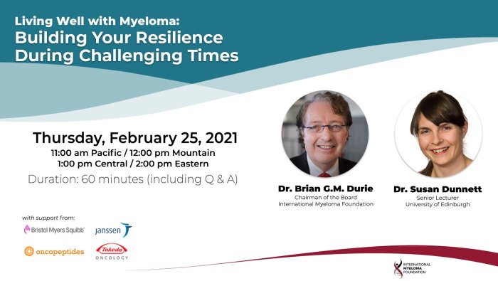 Living Well with Myeloma Resilience