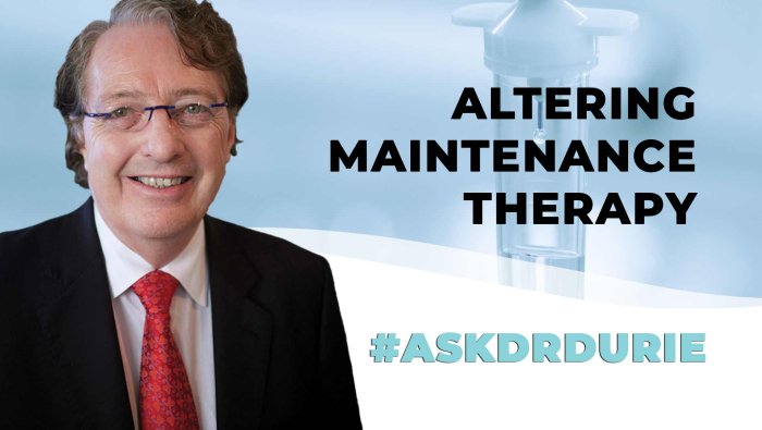 ask dr durie video, maintenance therapy