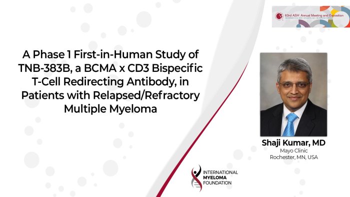 ASH 2021 First-in-Human Study of Tnb-383B