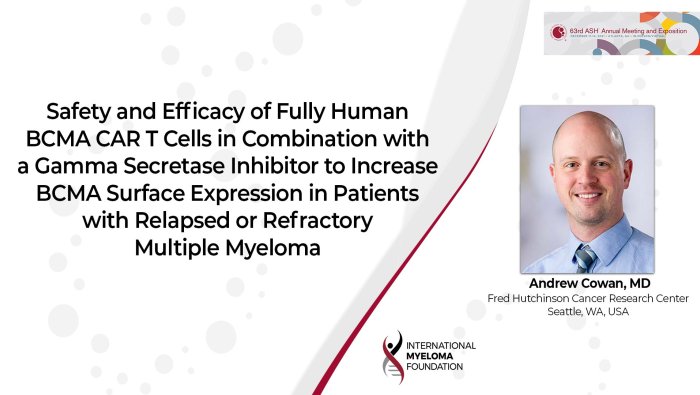 Cowan ASH 2021 CMA CAR T Cells in Combination with a Gamma Secretase Inhibitor
