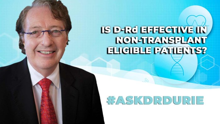 Is D-Rd effective in non-transplant eligible patients. 